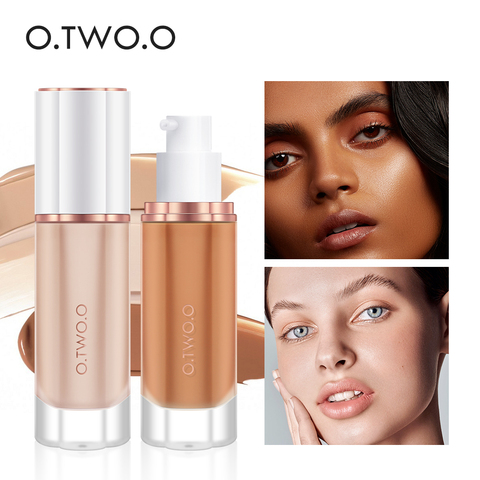 O.TWO.O Black Foundation Matte Cosmetics For Face Concealer Full Covering Moist Liquid Foundation Natural Whiten  Makeup Base ► Photo 1/6