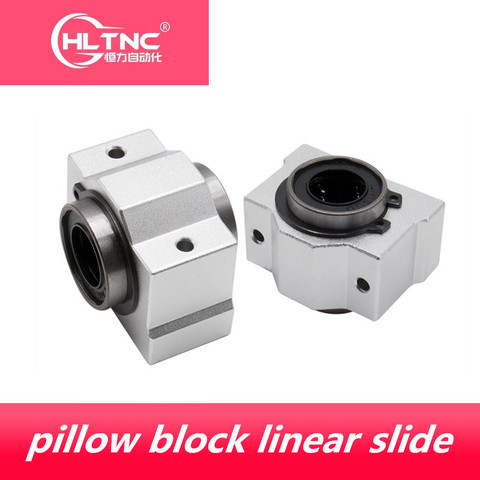 1PC SC8VUU SC10VUU SC12VUU SC13VUU  12mm CNC pillow block linear slide for CNC router XYZ table 12mm bearing bushing ► Photo 1/2