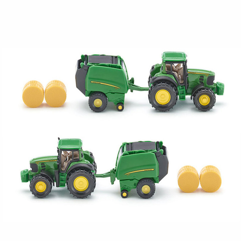 Diecast 1/32 Model Car 1665 Simulation German Tractor with Baler Children's Fall Resistant Toy Alloy Car Model Collection Gifts ► Photo 1/1