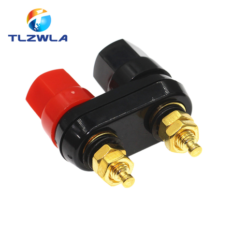 1pcs  Banana plugs Couple Terminals Red Black Connector Amplifier Terminal Binding Post Banana Speaker Plug Jack ► Photo 1/4