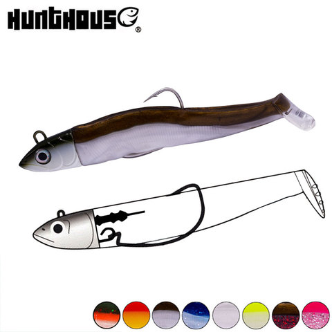 Hunthouse black minnow 25g 120g fishing lure soft pike lure hengelsport roofvissen kunstaas bass fishing leurre souple shad ► Photo 1/6