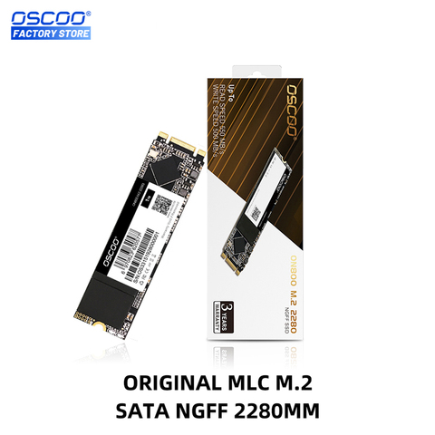 OSCOO SSD M.2 2280 SATA Hard Drive M2 16GB 32GB 64GB 128GB 256GB 512GB 1TB Original MLC Chips Factory Direct Sell ► Photo 1/6