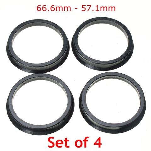 1 Set 4 Hub Centric Rings Car Wheel Bore Center Collar 66.6-57.1mm For AUDI ► Photo 1/6