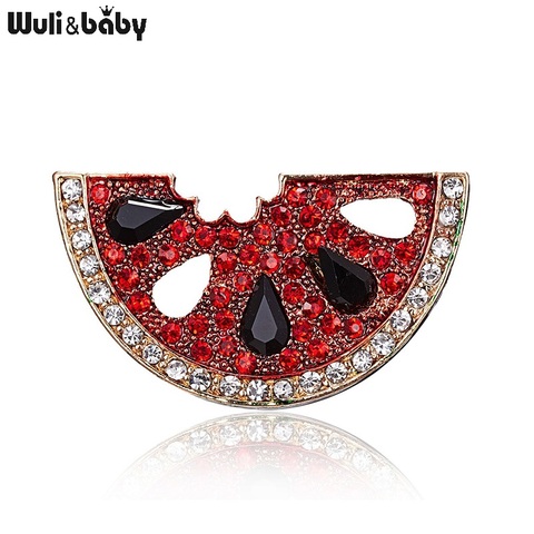 Wuli&baby Red Rhinestone Watermelon Brooches For Women Party Office Casual Brooch Pins Gifts ► Photo 1/5