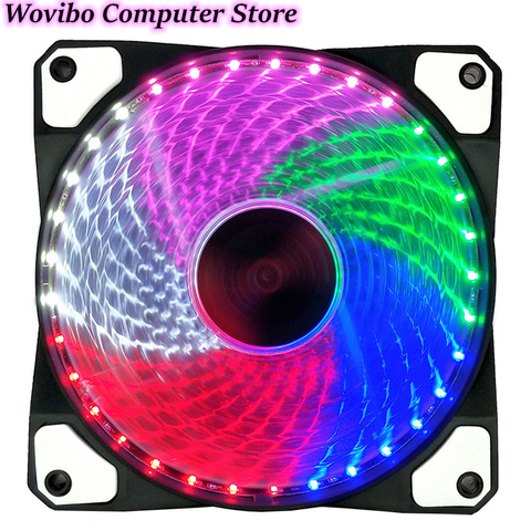 PC Computer Case Fan Cooling Fans 120mm Heatsink Cooler 18dB 4 Pin 3 Pin Fluid Bearing LED Computer Cooling Fan DC12V Radiator ► Photo 1/6