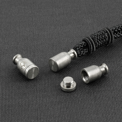 1pcs Titanium Knife Beads DIY Key Tail Pendant Bracelet Beads Accessories EDC Bottle Shape Paracord Bead ► Photo 1/6