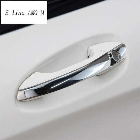 Car Styling For Mercedes Benz A GLA CLA Class W176 X156 C117 stainless steel Outer Door Handle protection Stickers Covers Trim ► Photo 1/6
