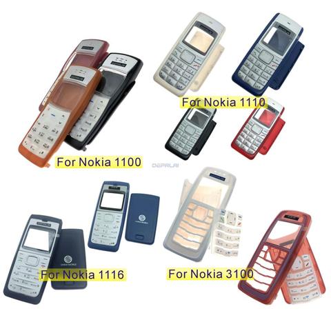 For Nokia 1100 1110 1116 3100 Phone Case Facing Front Frame keypads Battery Back Door Cover ► Photo 1/6