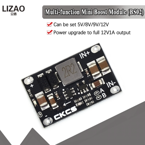 Real 10W DC-DC Multi-function mini boost module 3V-5.5V to 5V 8V 9V 12V /3.7V Lithium battery boost LED Indicator ► Photo 1/6