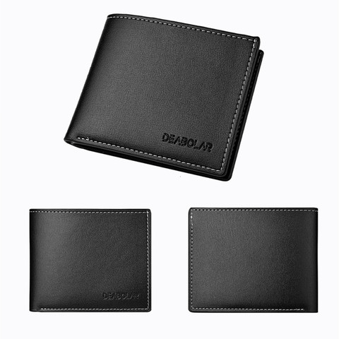 New wallet leather men's wallet compact leather men's wallet waterproof and anti-theft business wallet can hold credit cards ► Photo 1/6