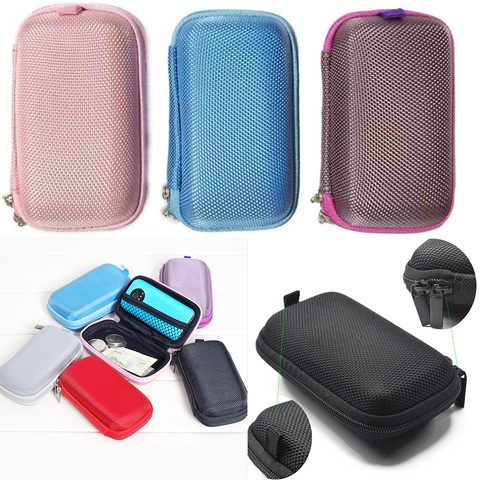 Rectangle Shaped Hard Earphone Headset EVA Case for MP3/MP4 Bluetooth Earphone Earbuds with Mesh Pocket Zipper Enclosure ► Photo 1/6