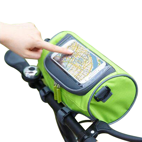 Cycling Bicycle Head Storage Bags Bike Tube Handlebar Cell Mobile Phone Bag Case Holder Cross Body Touch Screen Phone Mount Bag ► Photo 1/6