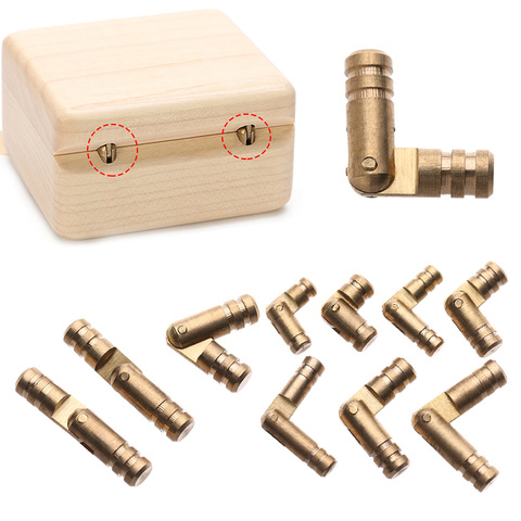 10Pcs Jewelry Box Hinges Hidden Invisible Concealed Barrel Hinge Pure Copper Wine Wooden Case Supplies Furniture Hardware ► Photo 1/6