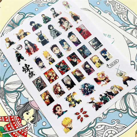 TSC-212 TSC-211 Cartoon anime character 3D Back glue Nail Art Stickers Decals Sliders Nail ornament decoration ► Photo 1/3