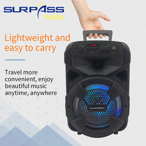 Wireless Portable Trolley Bluetooth Speaker Outdoor Party Subwoofer Speakers Sound Box High Pitch Support Mic FM Radio TF USB ► Photo 1/6
