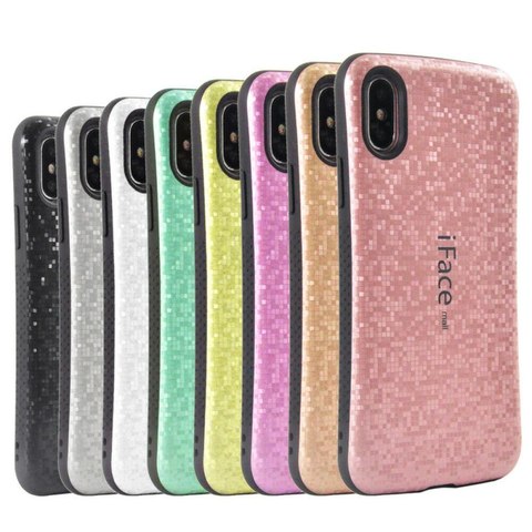 Mosaic Case For IPhone XR XS Max Cover Shockproof Iface Mall Plastic Silicone Anti-Skid Cover for Iphone 8 7 Plus XR XS Case ► Photo 1/6