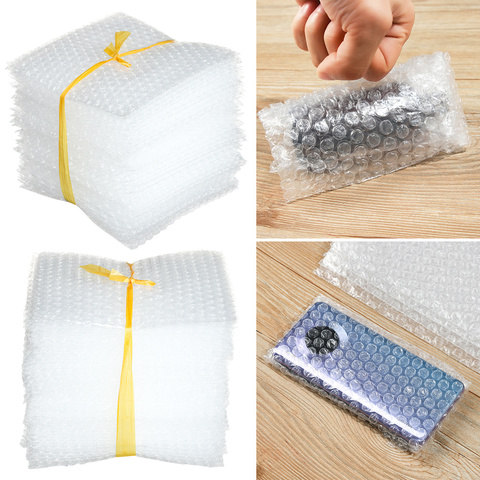 50Pcs Plastic Protective Wrap Envelope White Bubble Foam Packing Bags PE Clear Bubble Bag Shockproof Bag Double Film Cushioning ► Photo 1/6