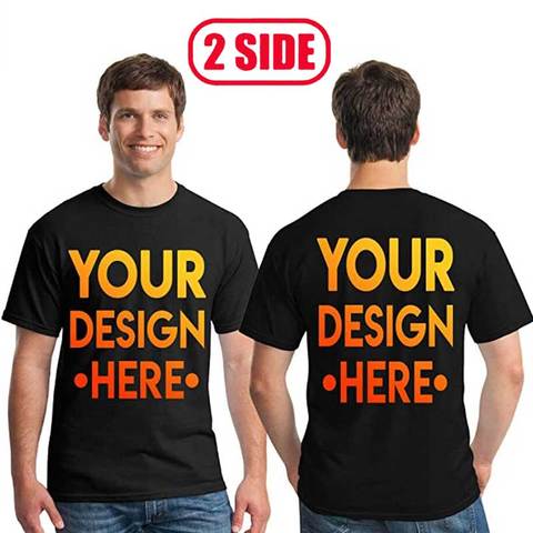 Your OWN Design for two side Logo/Picture Custom Tshirt Men and women DIY Cotton T shirt Short sleeve Casual T-shirt 36 colors ► Photo 1/6