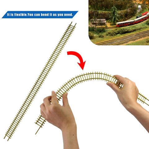5pcs/10pcs HO Scale 1:87 Track Flexible Rail 46cm with Rail Joiners Accessories HP27HO Model Railway ► Photo 1/6