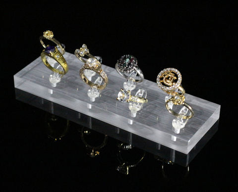Customized Acrylic Ring Display Stand Ring Clip Holder Ring Organizer Clips Jewellery Tray Jewelry Display Case ► Photo 1/5