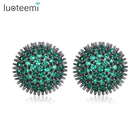 LUOTEEMI Cute Stud Earrings for Women 2022 Colorful Cubic Zircon Fashion Statement Jewelry Dating Party Gifts Boucle D’Oreille ► Photo 1/6