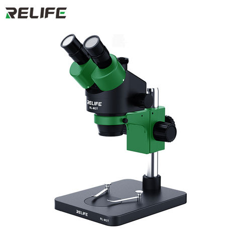 RELIFE RL-M3T-B1 Trinocular Stereo Microscope 7X-45X Zoom Matched With HDMI Camera LED Light for Mobile Repair Microscope ► Photo 1/5