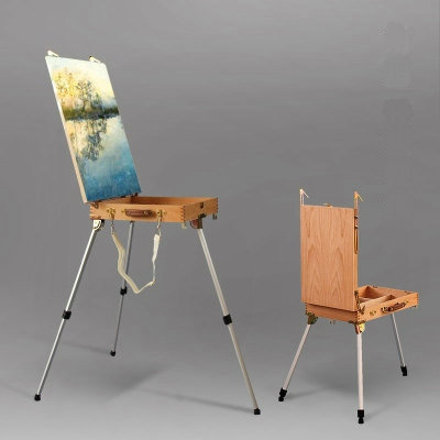 Beech Wood Oil Painting Easel Stand Portable Easel Box Art Supplies Painting Box Easel Set Foldable Sketch Art Easel For Artist ► Photo 1/6