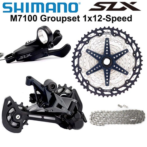 NEW SHIMANO DEORE SLX M7100 51T Groupset MTB Mountain Bike 1x12 22 Speed SL+RD+CS+HG M7100 shifter Rear Derailleur ► Photo 1/6