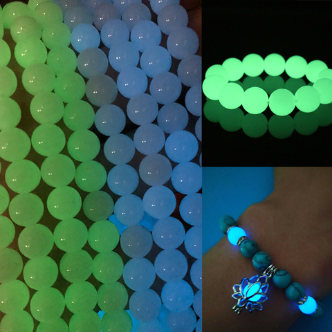 6/8/10/12mm Luminous Light Glowing Round Stone Loose Beads for Jewelry Making Bracelet and Necklace Loose Round 15