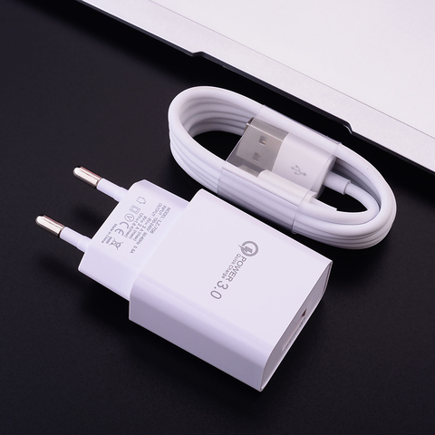 Asus Zenpad ZenFone 5 ZE620KL ZS630KL QC 3.0 quick Charge USB Charger Fast Adapter Type C Micro Cable For Samsung A7 A5 S20 FE ► Photo 1/6