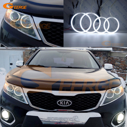 For KIA SORENTO II 2009 2010 2011 2012 2013 Excellent Ultra bright CCFL Angel Eyes kit Halo Ring ► Photo 1/6