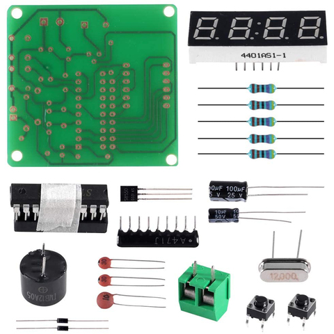 Digital LED Display 4 Bits Electronic Clock Electronic Production Suite DIY Kit PCB Board for Soldering Practice Learning kit ► Photo 1/6