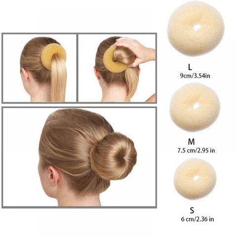 Plate Hair Donut Hair Bun Maker Roller DIY Magic Elastic Foam Sponge Hair Styling Tools Princess Hair Accessories Updo ► Photo 1/5