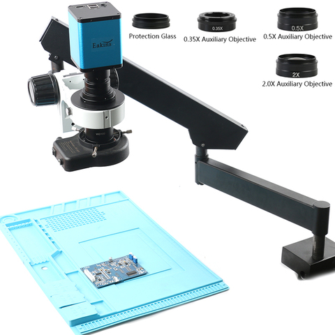 2022 Rotable Articulating Clamp Arm Stand 200X Zoom Lens SONY IMX290 Auto Focus Industry HDMI Measuring Video Microscope Camera ► Photo 1/6