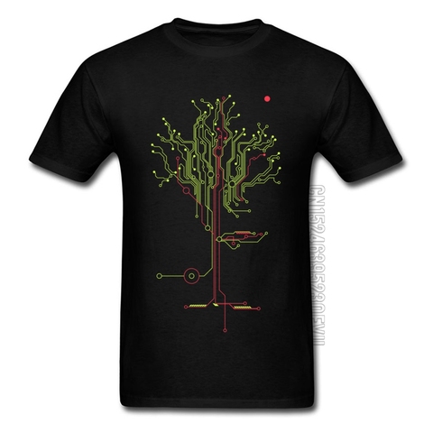 Men's Tops Tees Tree of Tomorrow IC Circuit Board Creative Design Youth Tshirt Oversized Fashion Cool Tops Tees Sweatshirt ► Photo 1/6