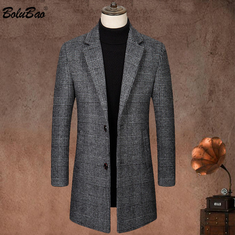 BOLUBAO New Winter Men Wool Blends Coats Quality Brand Men's Fashion Casual Long Section Overcoat Thick Warm Wool Coat Male ► Photo 1/6