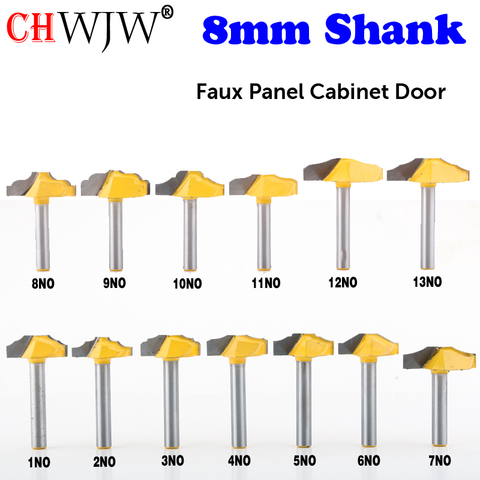 CHWJW 1pc 8mm Shank Faux Panel Cabinet Door Woodworking Door Frame Engraving Profiled  Engraving Knife Imported Milling Cutter ► Photo 1/6