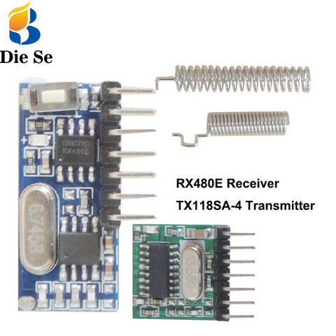 433Mhz Superheterodyne RF Transmitter and Receiver Module Switch For Arduino uno Wireless module DIY Kits 433Mhz Remote controls ► Photo 1/6