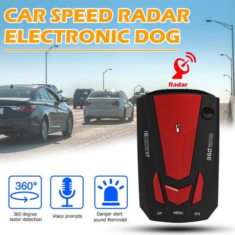 Car Radar Detector Laser Speed Detector V7 Cobra 16 Band English Russian Red New