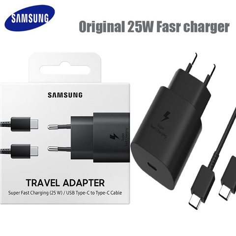 Original Samsung 25W USB-C Super Fast Charger & USB-C Cable Galaxy
