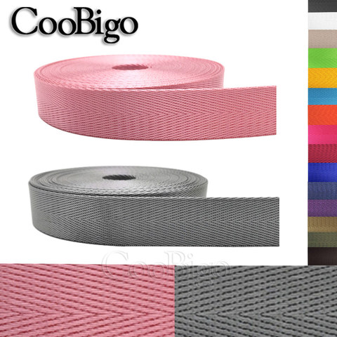 25mm 1 Inch Imitated Nylon Herringbone Tape Webbing Ribbon Trim Binding Fabric for Craft Sewing Belt Watch Strap Pet Harness ► Photo 1/6