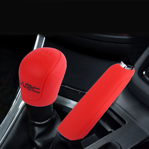 2Pcs Shift Gear Knob Handbrake Cover For Ford Focus 2 3 Fiesta Kuga 2 Escape Gear Head Silicone Covers Handball Lever Collar ► Photo 1/6