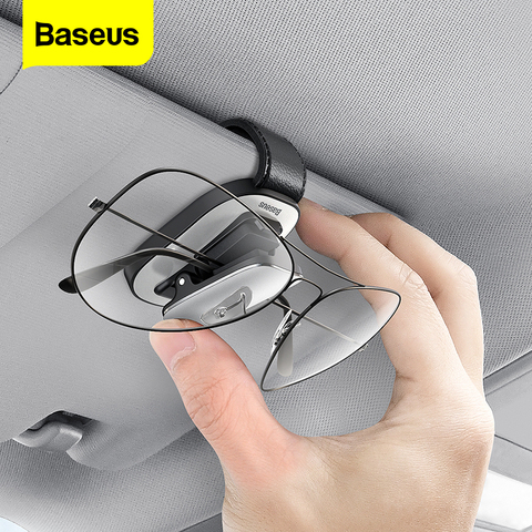 Baseus Car Sunglasses Holder Sun Visor Glasses Clip Auto Interior Organizer Car Accessories Glasses Storage Clip Eyeglass Holder ► Photo 1/6