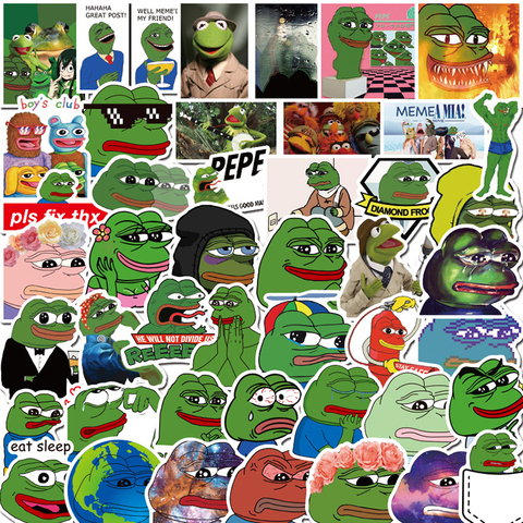 50pcs/pack Interesting Frog PEPE Graffiti Stickers For Skateboard Helmet Gift Box Bicycle Computer Notebook Car Children's Toys ► Photo 1/6