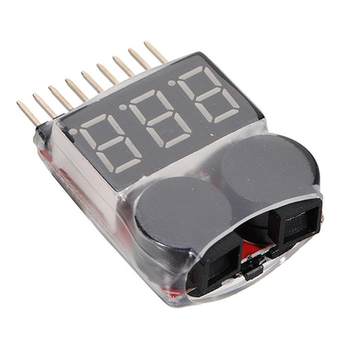 1S-8S Battery Voltage Meter Tester Lipo Battery Monitor Buzzer Alarm For RC Drone Helicopter ► Photo 1/5