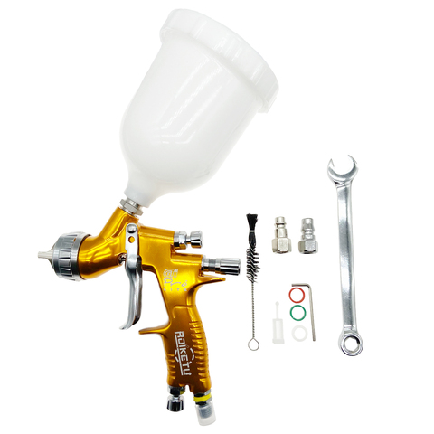 high quality professional GTI pro lite golden painting gun TE20/T110 1.3mm nozzle spray gun paint gun water based air spray gun ► Photo 1/6