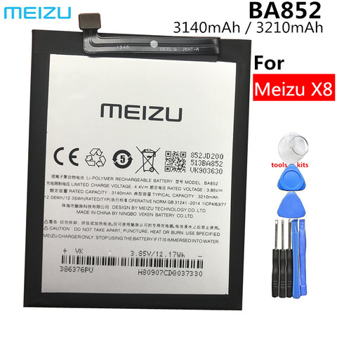 Meizu 100% Original High Quality 3210mAh BA852 Battery For Meizu X8 Mobile Phone ► Photo 1/2