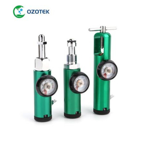 Oxygen tank regulator  Medical Oxygen cylinder flowmeter CGA connection CGA540 bullnose, CGA870 brass sleeve   0-4LPM ► Photo 1/4