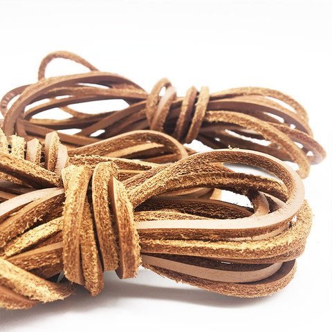 Leather Shoelaces Fashion For casual shoes leather shoe Trend personality Peas shoe laces Free cutting length ► Photo 1/6