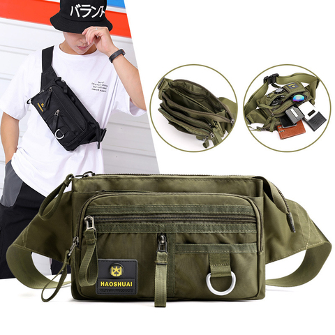 Anti-theft Money Pocket Phone Chest Bag Waterproof Zipper Nylon Men Waist Belt Bags Shoulder Pack Women Bum Bag Fanny Packs Male ► Photo 1/6